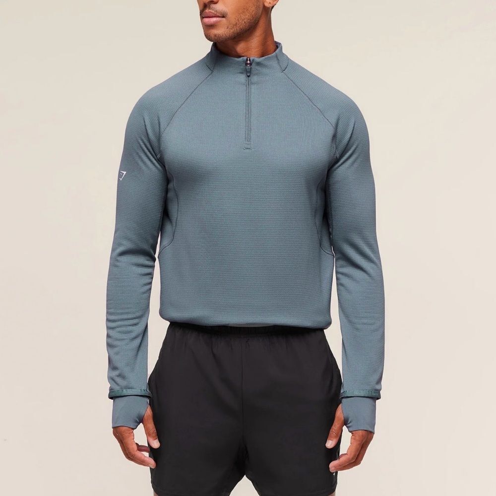 Gymshark Running 1/4 Zip Blue Medium NWT IN PACKAGE